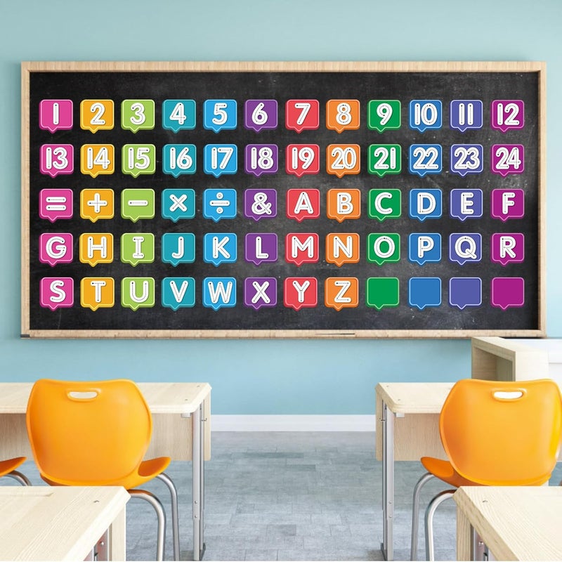 FLYAB Alphabet & Number Wall Stickers - Colored Removable Eduacational Letters Decals for Kids Bedroom Preschool Line Up Spots for Classroom Floor Reading Corner Decorations - Image 5